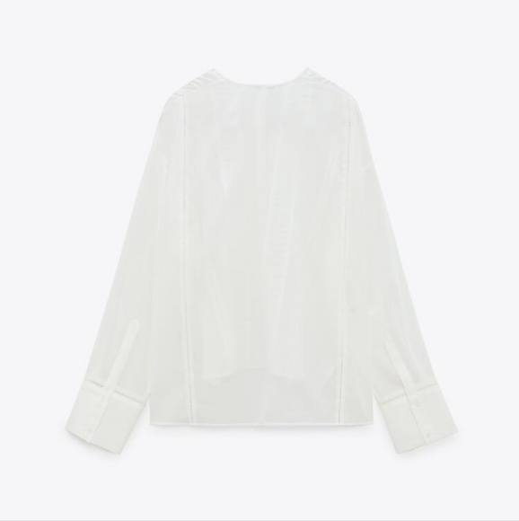 BLOUSE WITH ASYMMETRIC HEM SIZE L - Picture 9 of 11